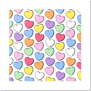 Love heart pattern 1 Posters and Art